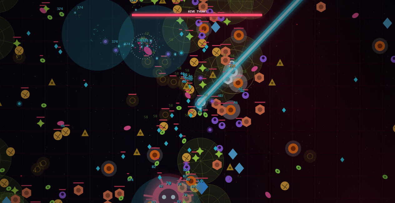 The Hive Tyrant lands at 20:00. Killing it clears the run.